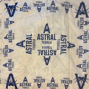 Trendy Astral Tequila White And Blue Bandanna NWOT
